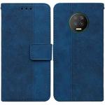 For Infinix Note 7 X690 Geometric Embossed Leather Phone Case(Blue)
