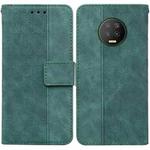 For Infinix Note 7 X690 Geometric Embossed Leather Phone Case(Green)