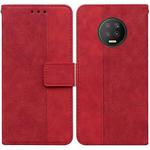 For Infinix Note 7 X690 Geometric Embossed Leather Phone Case(Red)