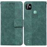 For Infinix Smart HD 2021 X612 Geometric Embossed Leather Phone Case(Green)