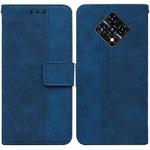 For Infinix Zero 8 X687 Geometric Embossed Leather Phone Case(Blue)