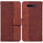 For LG K41S / K51S Geometric Embossed Leather Phone Case(Brown)