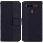 For LG K41S / K51S Geometric Embossed Leather Phone Case(Black)