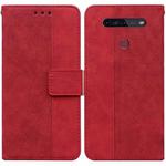 For LG K41S / K51S Geometric Embossed Leather Phone Case(Red)