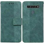 For LG K61 Geometric Embossed Leather Phone Case(Green)
