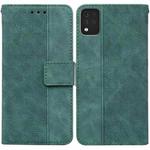 For LG K42 Geometric Embossed Leather Phone Case(Green)