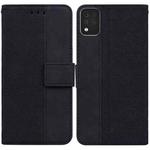 For LG K42 Geometric Embossed Leather Phone Case(Black)