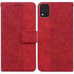 For LG K42 Geometric Embossed Leather Phone Case(Red)