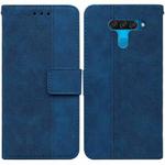 For LG K50 / Q60 Geometric Embossed Leather Phone Case(Blue)