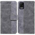 For LG K52 / K62 / Q52 Geometric Embossed Leather Phone Case(Grey)