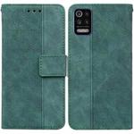 For LG K52 / K62 / Q52 Geometric Embossed Leather Phone Case(Green)