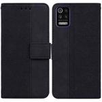 For LG K52 / K62 / Q52 Geometric Embossed Leather Phone Case(Black)