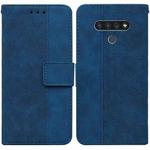 For LG Stylo 6 / K71 Geometric Embossed Leather Phone Case(Blue)