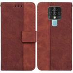 For Tecno Camon 16 Geometric Embossed Leather Phone Case(Brown)
