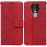 For Tecno Camon 16 Geometric Embossed Leather Phone Case(Red)