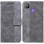 For Tecno Pop 4 Geometric Embossed Leather Phone Case(Grey)