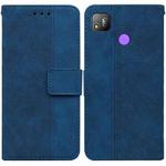 For Tecno Pop 4 Geometric Embossed Leather Phone Case(Blue)
