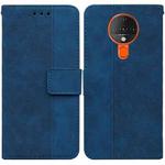 For Tecno Spark 6 Geometric Embossed Leather Phone Case(Blue)