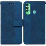 For Tecno Spark 7P Geometric Embossed Leather Phone Case(Blue)