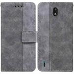 For Nokia 1.3 Geometric Embossed Leather Phone Case(Grey)