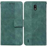 For Nokia 1.3 Geometric Embossed Leather Phone Case(Green)