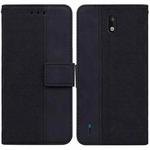 For Nokia 1.3 Geometric Embossed Leather Phone Case(Black)