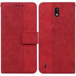 For Nokia 1.3 Geometric Embossed Leather Phone Case(Red)