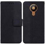For Nokia 5.3 Geometric Embossed Leather Phone Case(Black)