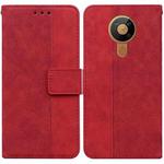 For Nokia 5.3 Geometric Embossed Leather Phone Case(Red)