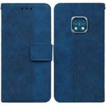 For Nokia XR20 Geometric Embossed Leather Phone Case(Blue)
