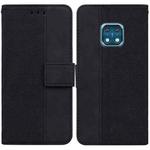 For Nokia XR20 Geometric Embossed Leather Phone Case(Black)
