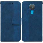 For Nokia 1.4 Geometric Embossed Leather Phone Case(Blue)
