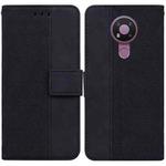 For Nokia 3.4 Geometric Embossed Leather Phone Case(Black)