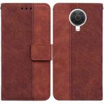 For Nokia G10 / G20 Geometric Embossed Leather Phone Case(Brown)