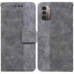 For Nokia G11 / G21 Geometric Embossed Leather Phone Case(Grey)