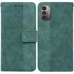 For Nokia G11 / G21 Geometric Embossed Leather Phone Case(Green)