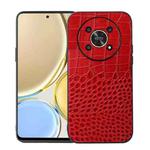 For Honor X30 Crocodile Top Layer Cowhide Leather Phone Case(Red)