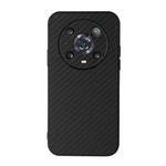 For Honor Magic4 Pro Accurate Hole Carbon Fiber Texture PU Phone Case(Black)