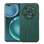 For Honor Magic4 Pro Wood Texture PU Phone Case(Green)