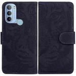 For Motorola Moto G31 4G(Brazil) Tiger Embossing Pattern Horizontal Flip Leather Phone Case(Black)