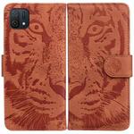 For OPPO A16K Tiger Embossing Pattern Horizontal Flip Leather Phone Case(Brown)