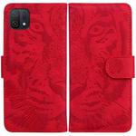 For OPPO A16K Tiger Embossing Pattern Horizontal Flip Leather Phone Case(Red)