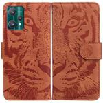 For OPPO Realme 9 Pro+ Tiger Embossing Pattern Horizontal Flip Leather Phone Case(Brown)