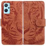 For OPPO Realme 9i / A76 / A36 Tiger Embossing Pattern Horizontal Flip Leather Phone Case(Brown)