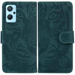 For OPPO Realme 9i / A76 / A36 Tiger Embossing Pattern Horizontal Flip Leather Phone Case(Green)