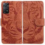 For Xiaomi Redmi Note 11 Pro 4G/5G Overseas Version Tiger Embossing Pattern Horizontal Flip Leather Phone Case(Brown)