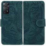 For Xiaomi Redmi Note 11 Pro 4G/5G Overseas Version Tiger Embossing Pattern Horizontal Flip Leather Phone Case(Green)