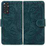 For Xiaomi Redmi Note 11 Overseas Version / Redmi Note 11S Tiger Embossing Pattern Horizontal Flip Leather Phone Case(Green)