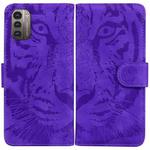 For Nokia G21 / G11 Tiger Embossing Pattern Horizontal Flip Leather Phone Case(Purple)