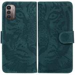 For Nokia G21 / G11 Tiger Embossing Pattern Horizontal Flip Leather Phone Case(Green)